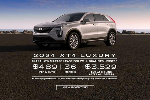 2024 XT4 Luxury. Ultra-low mileage lease for well-qualified lessees. $489 per month. 36 months. $...